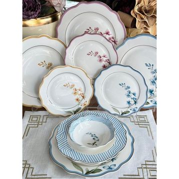 MD Mimoza Dekor 24 Parça 6 Kişilik Colorful Garden Yemek Takımı