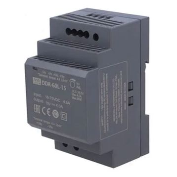 Mean Well DDR-60L-15 15V DC 4A Ultra İnce Endüstriyel DIN Ray Dönüştürücü