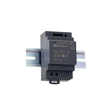 Mean Well DDR-60L-24 60W 24VDC 2.5A 24VDC 2.5A DIN Tek Çıkışlı Ray Montajlı Dönüştürücü