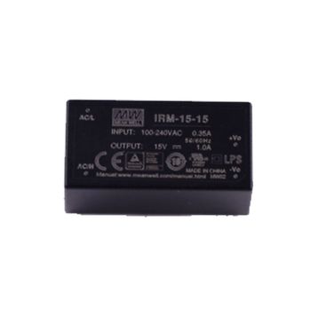 Mean Well IRM-15-15 15 W Tek Çıkışlı Kapsüllenmiş Güç Kaynağı