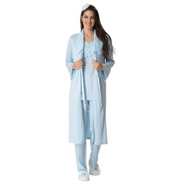 Mecit 1541 Mavi Lohusa Pijama Takımı