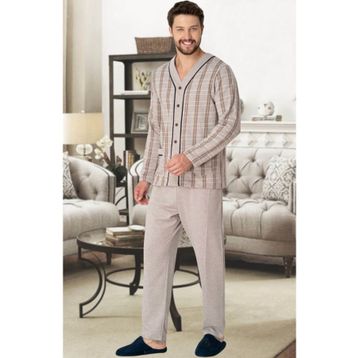 Mecit 2767 Kahverengi Erkek Pijama Takımı