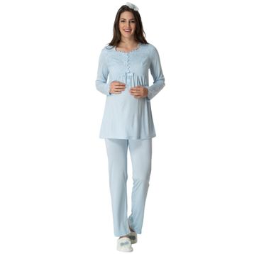 Mecit 5414 Mavi Lohusa Pijama Takımı