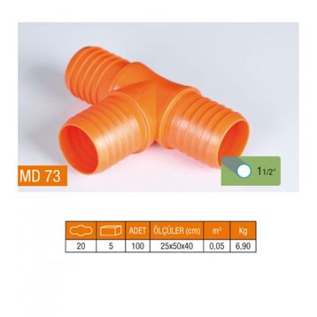 Medalyan MD 73 1 1/2 İnç Normal Hortum Eki