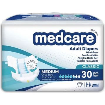 Medcare Belbantlı Classic 30 Adet Hasta Bezi