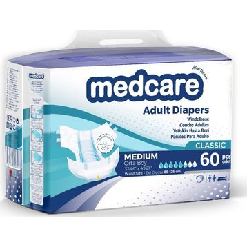 Medcare Belbantlı Classic 60 Adet Medium Hasta Bezi