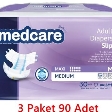 Medcare Maxi Belbantlı Orta Boy 90 Adet Hasta Bezi