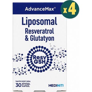 Mediniti Advancemax Lipozomal Resveratrol Glutatyon 4x30 Kapsül