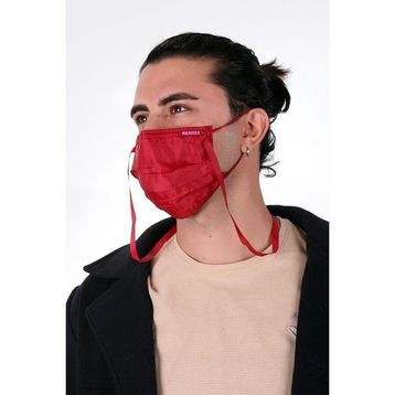 Meditex A-1B Bayraklı Gümüş İyonlu Boyundan Askılı Yıkanabilir Baskılı Maske