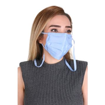 Meditex Gümüş İyonlu Boyundan Askılı Yıkanabilir Düz Renkli Maske