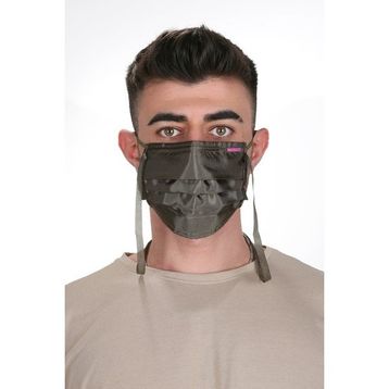 Meditex Gümüş İyonlu Boyundan Askılı Yıkanabilir Düz Renkli Maske