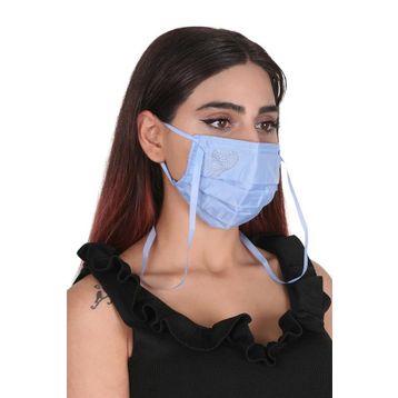 Meditex K-2 Gümüş İyonlu Boyundan Askılı Yıkanabilir Taşlı Maske