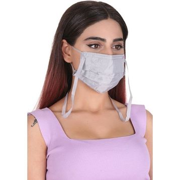 Meditex K-2 Gümüş İyonlu Boyundan Askılı Yıkanabilir Taşlı Maske