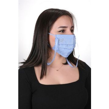 Meditex K-4 Gümüş İyonlu Boyundan Askılı Yıkanabilir Taşlı Maske