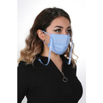 Meditex T-1 Gümüş İyonlu Boyundan Askılı Yıkanabilir Taşlı Maske