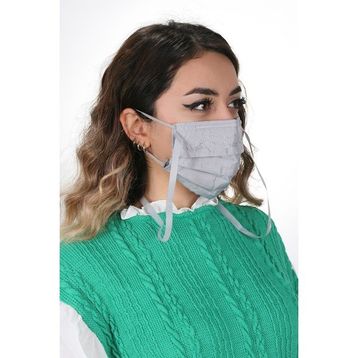 Meditex T-1 Gümüş İyonlu Boyundan Askılı Yıkanabilir Taşlı Maske