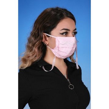 Meditex T-1 Gümüş İyonlu Boyundan Askılı Yıkanabilir Taşlı Maske