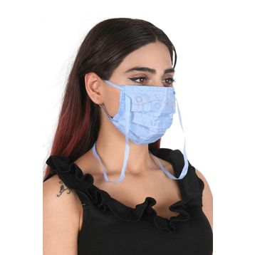 Meditex T-3 Gümüş İyonlu Boyundan Askılı Yıkanabilir Taşlı Maske