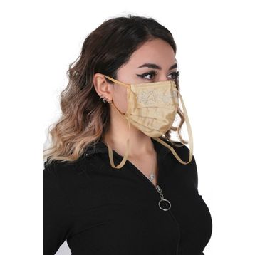 Meditex T-5 Gümüş İyonlu Boyundan Askılı Yıkanabilir Taşlı Maske