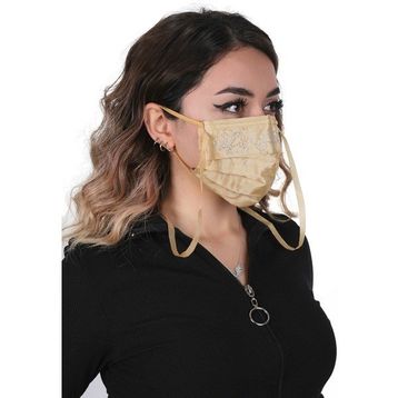 Meditex T-5 Gümüş İyonlu Boyundan Askılı Yıkanabilir Taşlı Maske