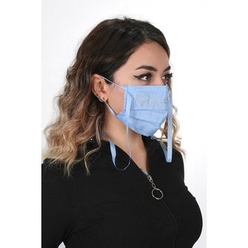 Meditex T-5 Gümüş İyonlu Boyundan Askılı Yıkanabilir Taşlı Maske