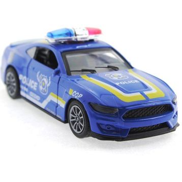 Mega Die Cast Çek Bırak Metal Mavi Polis Arabası