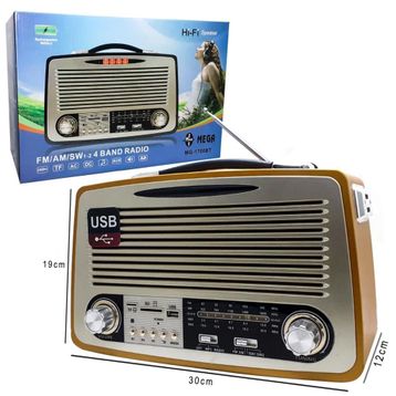 Mega MG-1700BT Bluetooth Nostalji Radyo