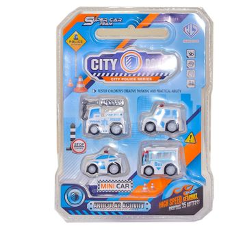 Mega Oyuncak WİN40A-B Çek Bırak Polis Takımı