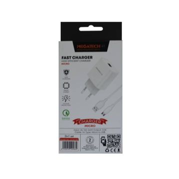 Megatech CC01 CC22-M3 2 İn 1 5V-3.0 Micro Kablo Hızlı Şarj Aleti