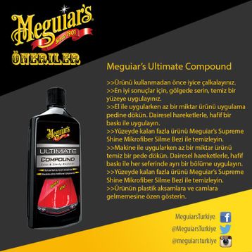 Meguiars Ultımate Compound 450 ml Çizik Çıkarıcı Pasta