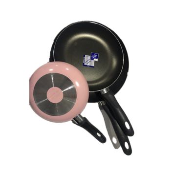 Mehtap 3'lü Pembe 18+22+26 cm Teflon Tava Seti