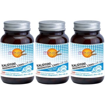 Meka Nutrition Calcium Magnesium Zinc Vitamin D 120 Tablet