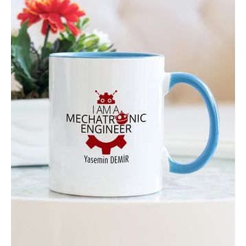 Mekatronik Mühendisi Mavi Kupa Bardak