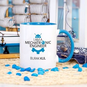 Mekatronik Mühendisi Mavi Kupa Bardak