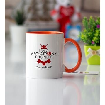 Mekatronik Mühendisi Turuncu Kupa Bardak