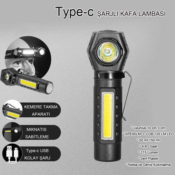 Meks Wt-621 Şarjlı Mıktanıslı Kafa Lambası