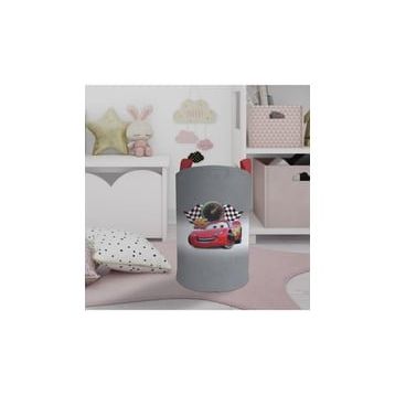 Mekta Home Gri Mcqueen Desenli Bebek ve Çocuk Odası Oyuncak Sepeti