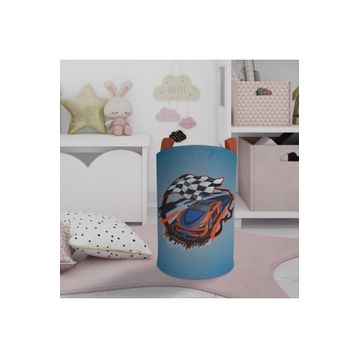 Mekta Home McQueen Mavi Desenli Bebek ve Çocuk Odası Oyuncak Sepeti