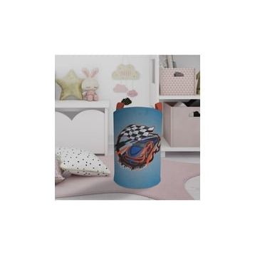 Mekta Home McQueen Mavi Desenli Bebek ve Çocuk Odası Oyuncak Sepeti