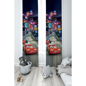 Mekta Home MKT-389 Bebek ve Çocuk Odası Şimşek Mcqueen 2 Kanat Fon Perde