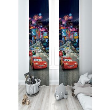 Mekta Home MKT-389 Bebek ve Çocuk Odası Şimşek Mcqueen 2 Kanat Fon Perde
