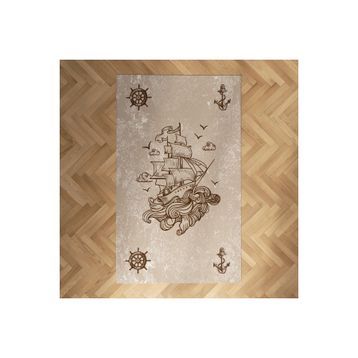 Mekta Home MKTH-236 Gemici Desen Çocuk ve Bebek Odası Halısı