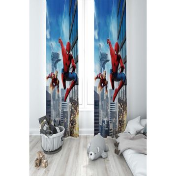 Mekta Home MKTYFP-015 Bebek ve Çocuk Odası Örümcek Adam ve Demir Adam Fon Perde