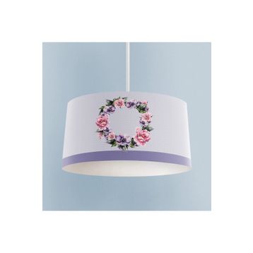 Mekta Home Mor Çiçekli Beyaz Avize