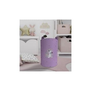 Mekta Home Mor Unicorn Desenli Bebek ve Çocuk Odası Oyuncak Sepeti