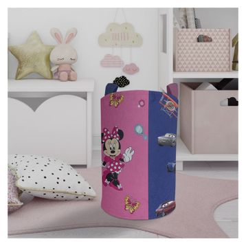 Mekta Home Pembe Mavi Seksekli Bebek ve Çocuk Odası Oyuncak Sepeti