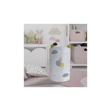 Mekta Home Üç Renkli Balon Desenli Bebek ve Çocuk Odası Oyuncak Sepeti