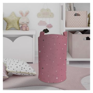 Mekta Home Yıldız Renkli Desenli Bebek ve Çocuk Odası Oyuncak Sepeti