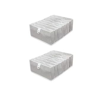 Meleni Home 30 x 39 x 14 cm 2 Adet 8 Bölmeli Çok Amaçlı Akordiyon Çekmece ve Dolap İçi Düzenleyici