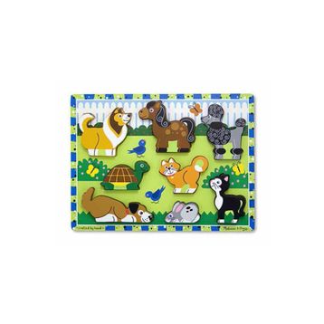 Melissa&Doug Ahşap Tombul Evcil Hayvanlar Yapboz